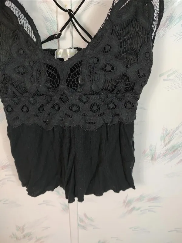 Riley & James Black Lace Tank Top - Image 3