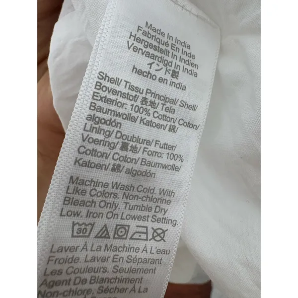 Madewell White Seamed Poplin Midi Sundress Size 6 Drop Waist Chic Quiet Luxury - Image 7