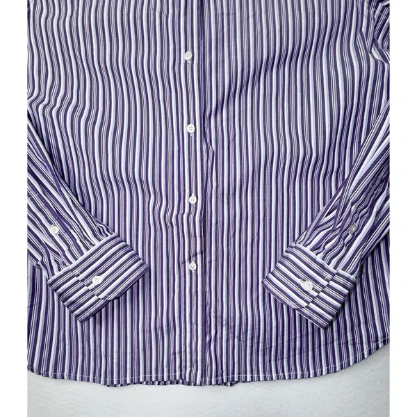 Lauren Ralph Lauren Womens Sz L Purple White Striped Preppy Corporate Chic Work - Image 5