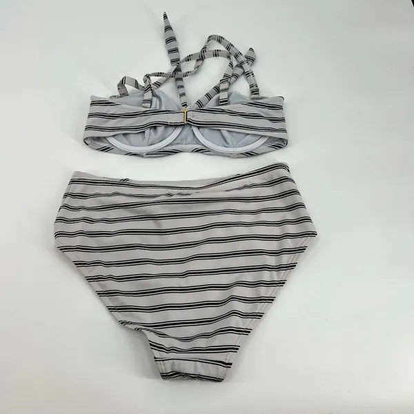 Swimsuits for all scout underwire shirred high waisted bikini set size 10 - Image 7