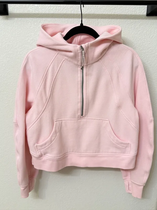 RARE Lululemon Scuba Oversized Half-Zip Hoodie Strawberry Milkshake XS/S NWOT - Image 2
