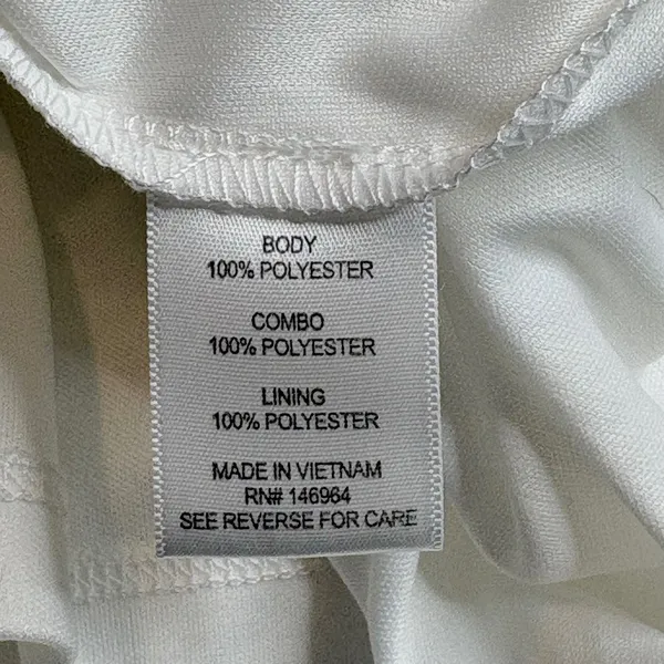 Robbie Bee Signature White Floral Lace Shift Dress Size Medium Bow Back‎ - Image 8
