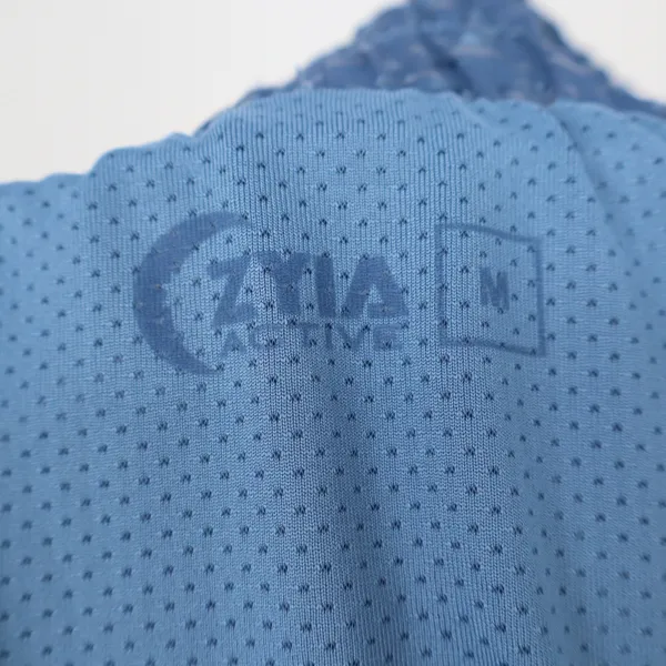 Zyia Shorts Womens M Bubble Texture Blue Smocked Waist Athletic Excellent - Image 3