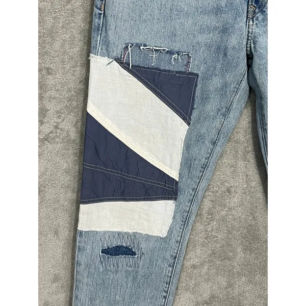 Polo Ralph Lauren Avery Jeans Size 27 High Rise Button Fly Patchwork Ankle - Image 3