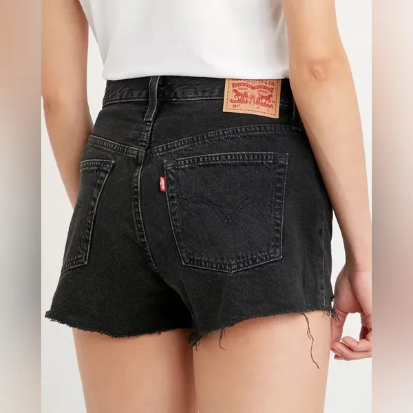 Levi's ® 501® Original Fit HR Denim Shorts - Faded Black - 26W - Image 4