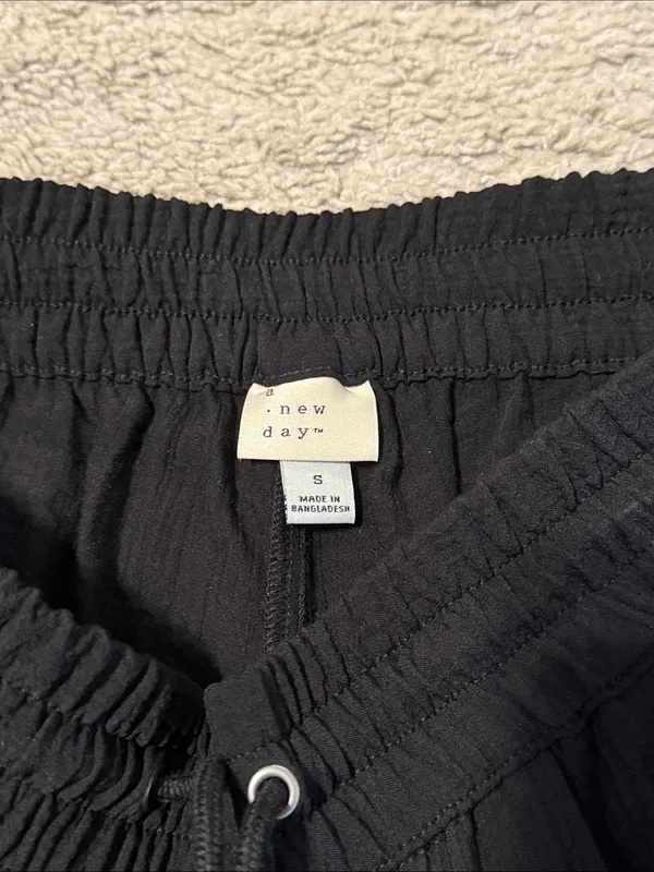 a new day Black Wide-Leg Drawstring Pants - Image 2