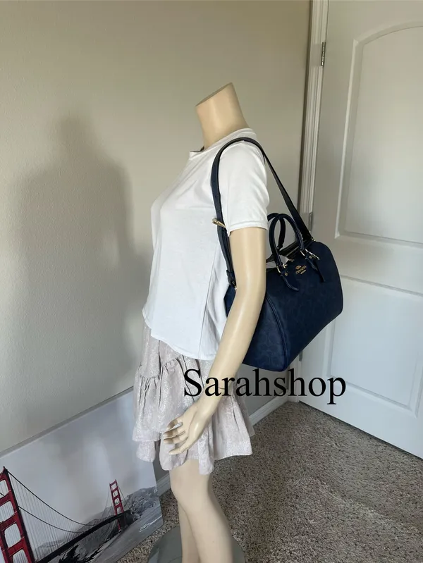 Coach Rowan Large Satchel Bag In Signature Canvas - Image 6