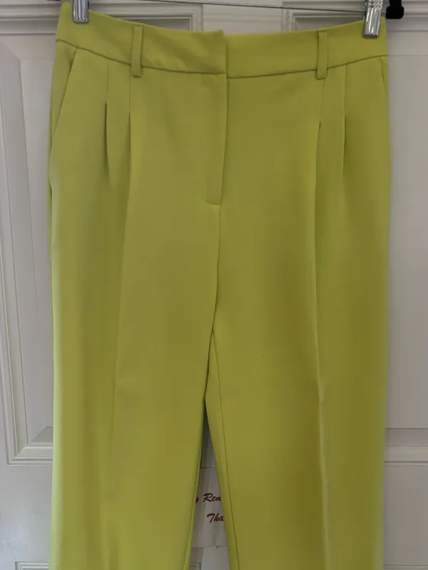 Christian Lacroix Lime-Chartreuse Wide-Leg Trousers - Image 4