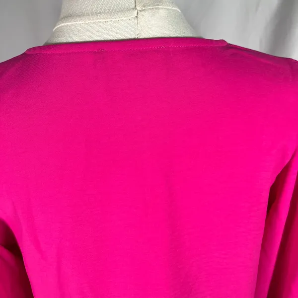Easel Los Angeles‎ Pink Long Sleeve V-Neck Mini Dress Small Puff Sleeve Pockets - Image 7