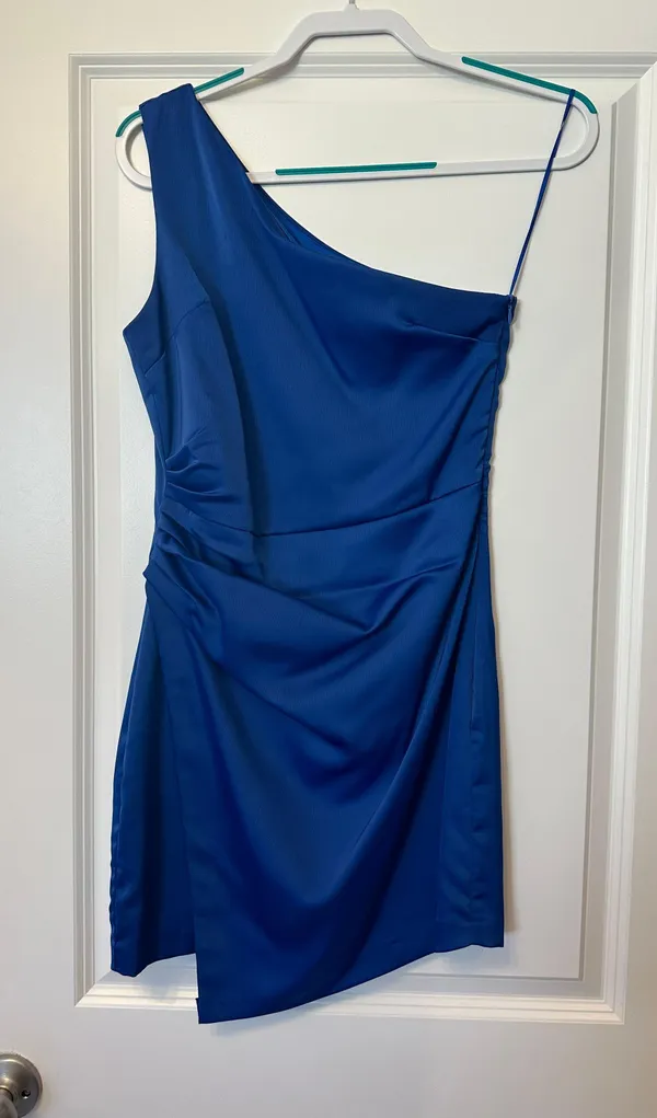 Glam Boutique One Shoulder Blue Dress - Image 2