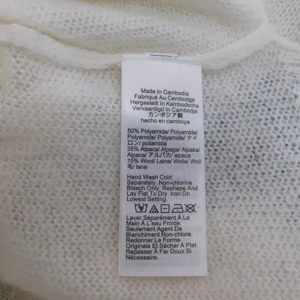 NWT!! J. CREW High Rib Pullover Sweater Wool Alpaca Solid‎ Ivory Minimalist XXS - Image 14