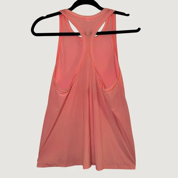 57‎ | Athleta High Neck Racerback Athletic Tank Top Coral Pink Womens Small - Image 2