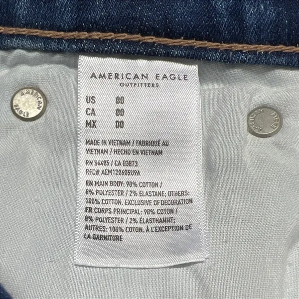 American Eagle‎ Patchwork Denim Mini Skirt Size 00 NWT Y2K Festival - Image 7