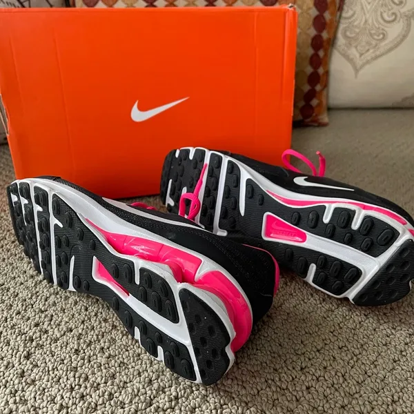 Women's Reax 9 Running Shoes 653612-001 Black/Pink - Image 4