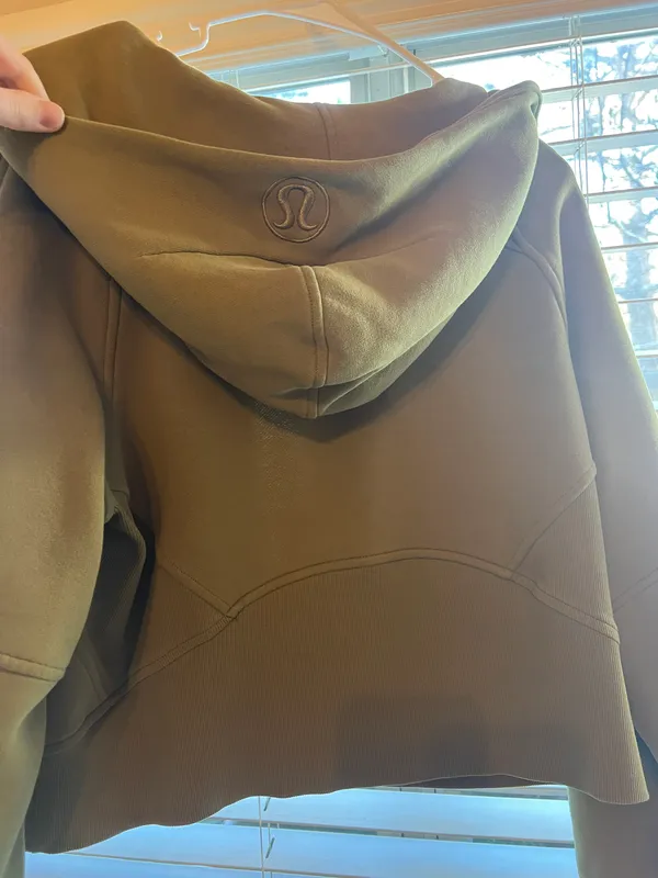 Lululemon light/forest green cropped full zip scuba. Size XS/S. - Image 7