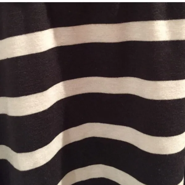 Mossimo Supply Co. Black & White Striped Skater Skirt - Image 2