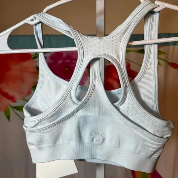 X359. Beyond Yoga - light blue sports bra - Image 2