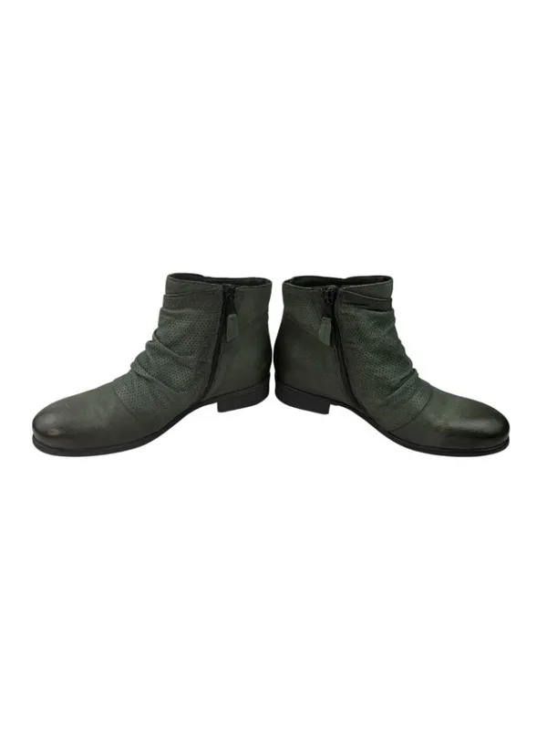 *Miz Mooz Sallie Ankle Boots Womens Size 40 Green Leather Comfort Casual Classic - Image 9