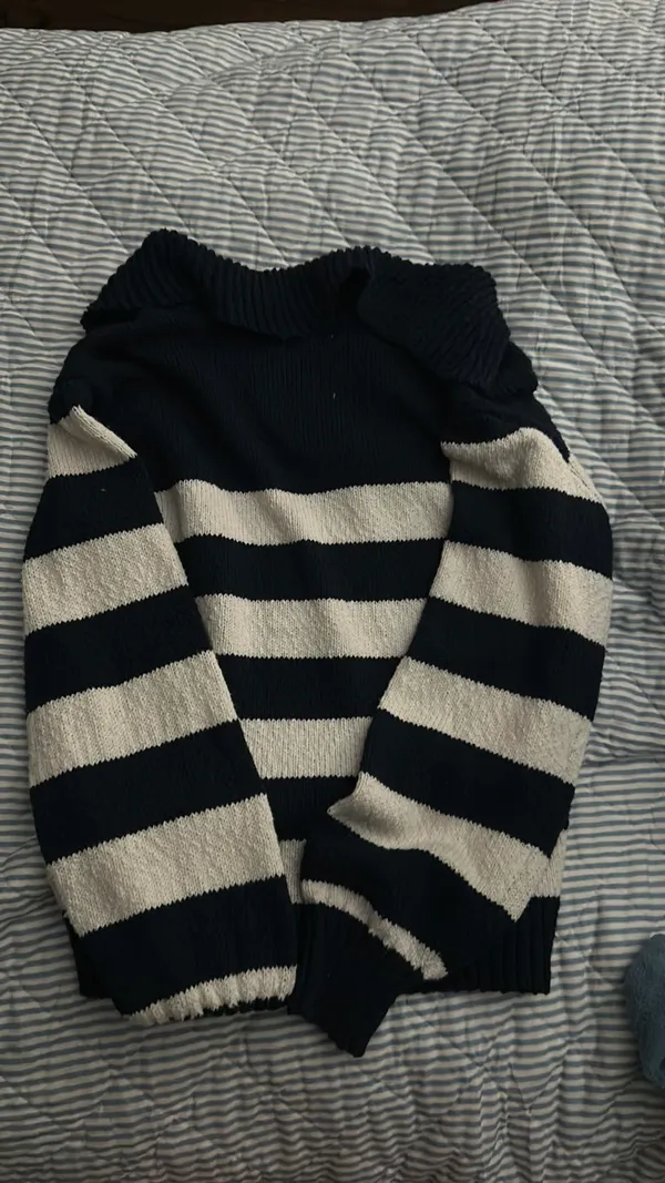 TJ Maxx Striped Black and White Sweater - Image 3