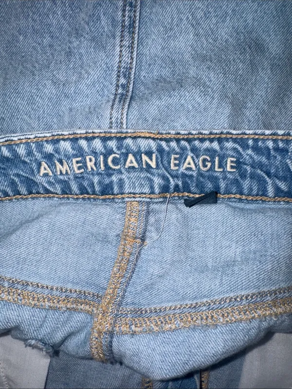 American Eagle Outfitters Light Blue Denim Skirt with Back Pocket - Image 4