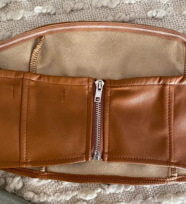 Missguided Brown Faux Leather Bandeau - Image 4