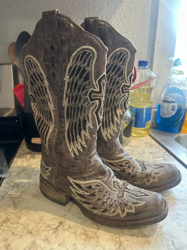 Corral boots square toe cowboy boots - Image 2