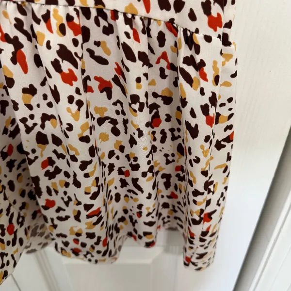Shein White Khaki Leopard Print Dress - Image 4