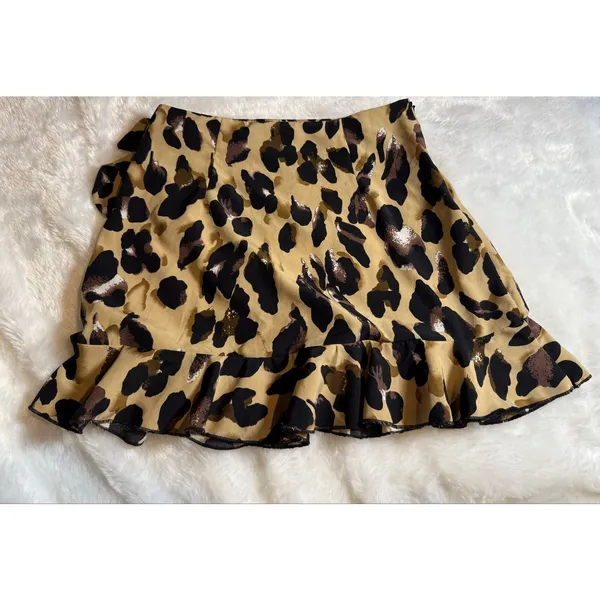 SHEIN cheetah print wrap skirt small - Image 2
