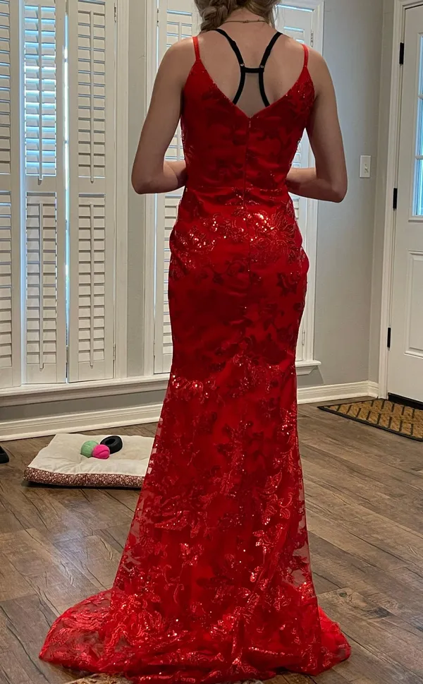 Red Prom Dress Size 0 - Image 2