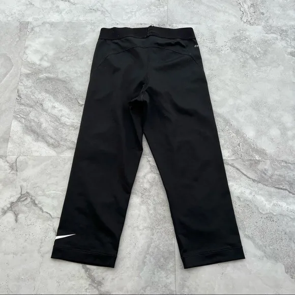 Nike Pro Crop Dri-fit Leggings in Black Size XS XSmall Logo‎ Compression - Image 2