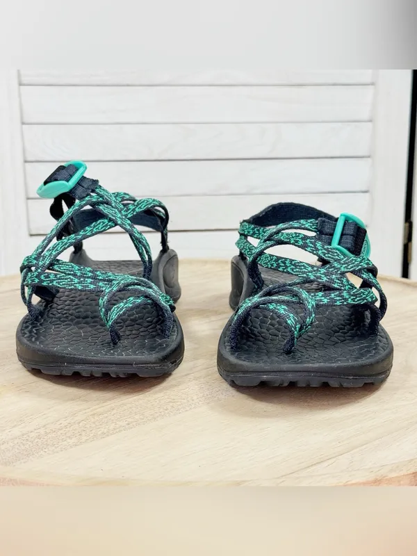 Chacos Updraft X2‎ Northern Lights Strappy Sandals Teal Black Women 7 Outdoor - Image 3