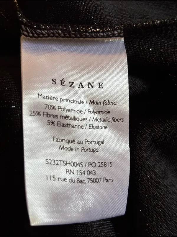 SEZANE Silver Nemy Jumper Size XS Metallic Mock Neck Turtleneck Top Long Sleeve - Image 13