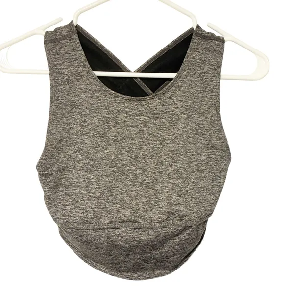 Free People Movement Size‎ XS Grey Halo Crop Open Back Tank - Image 2