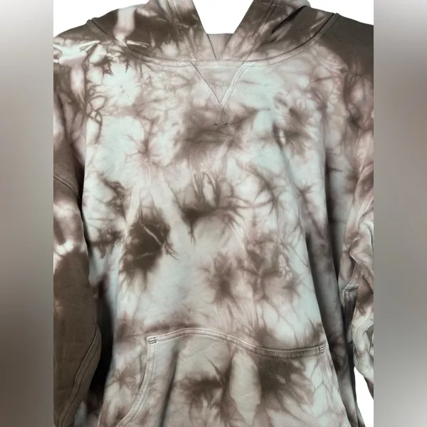 Lululemon All Yours Hoodie‎ Earth Dye Clay Size 12 Tie Dye Pullover Sweatshirt - Image 7