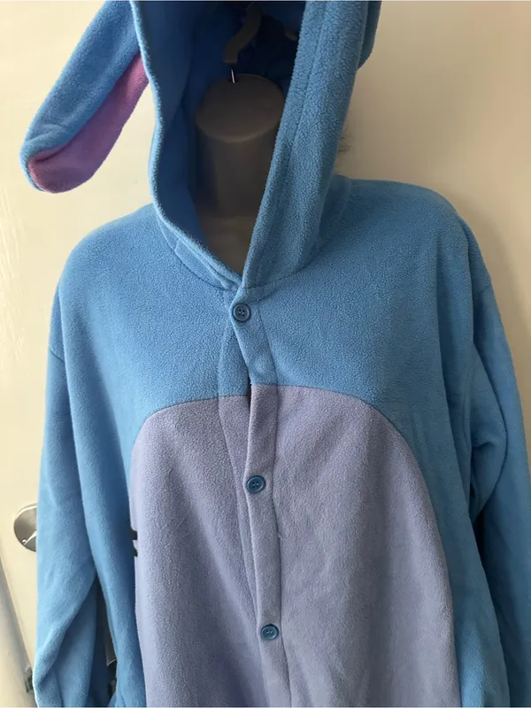 Blue Eeyore-Style Womens Fleece Onesie Pajamas ,costume fo Holloween - Image 5
