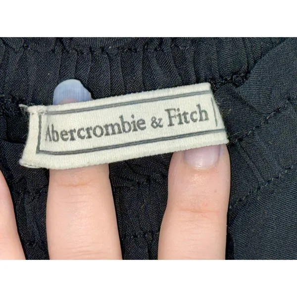 Abercrombie & Fitch Black Pink Green Floral Embroidered Mini Dress Womens Size M - Image 3
