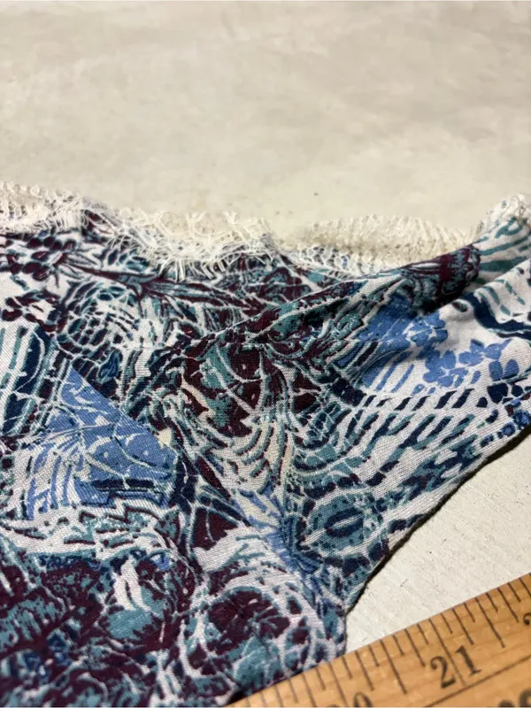 Free people Blue pattern Printed Long Sleeve Top medium - Image 4