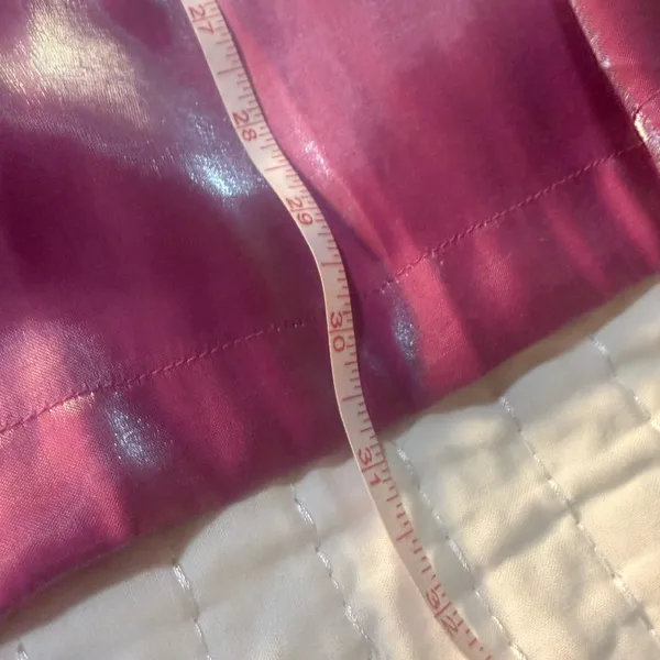 Avon Metallic Pink Button Front Tunic Blouse Size L Shimmer Y2K - Image 3