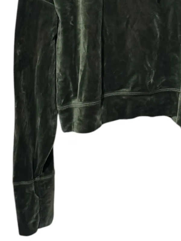 OFFLINE BY AERIE After Party Cowl Neck Velour Hoodie XXL 28” p2p Green $65 EUC - Image 4