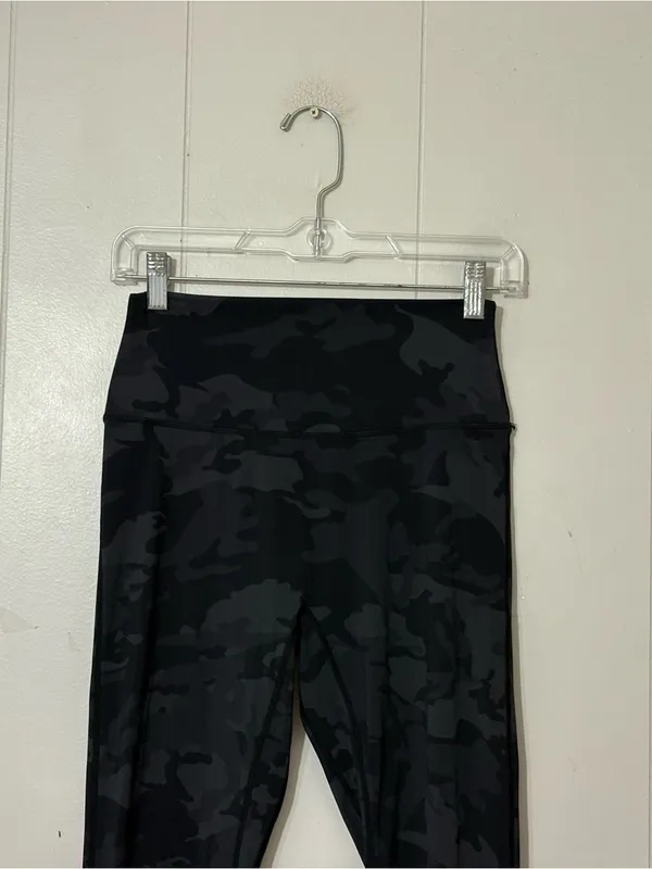 LSKD Ultra High Rise Camo Leggings Women’s Black Gray Gym Workout Yoga Pants - Image 4