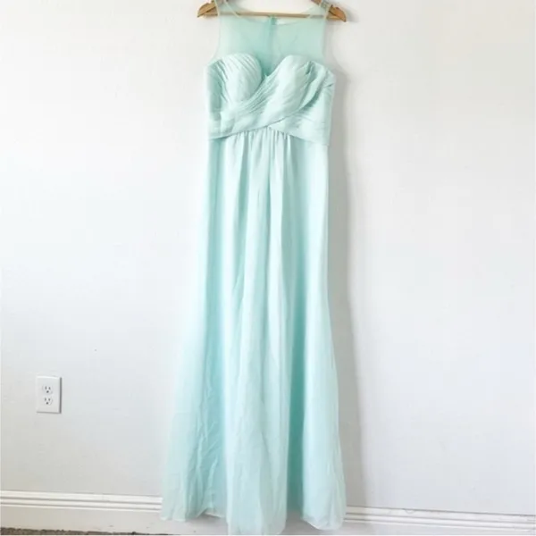 Kleinfeld Morning Mist Bridesmaid Maxi Dress Formal Wedding Gown - Image 2