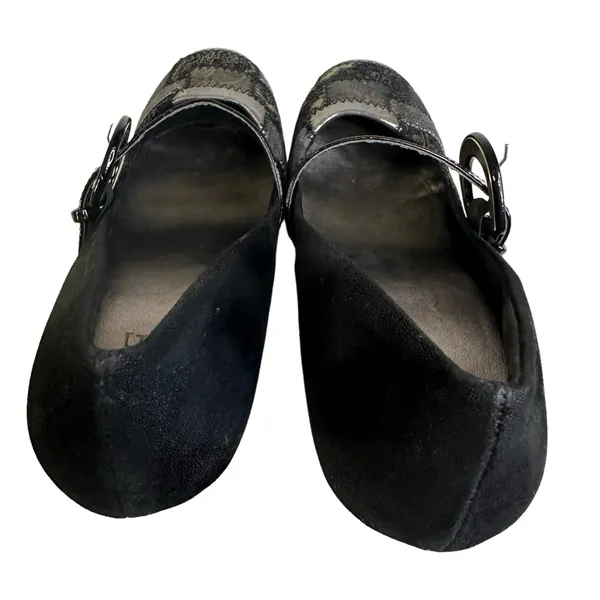 BKE Black Patent Leather Patchwork Buckle 3.5 Inch Heels Womens Shoes 8.5 - Image 13
