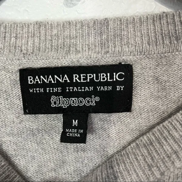 Banana Republic Fine Italian Yarn by Filpucci Tie Sleeve Sweater Size Medium - Image 4