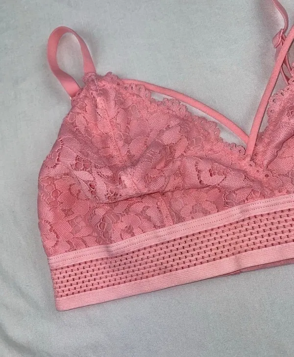 Lace Bralette Pink Size M - Image 2
