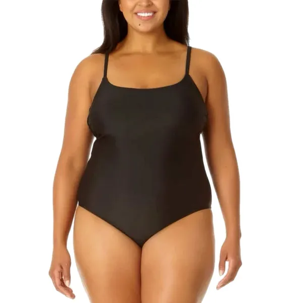 Hurley Women’s UPF 50+ One Piece Adjustable Strap Back Low Cut Swimsuit, Size L - Image 4