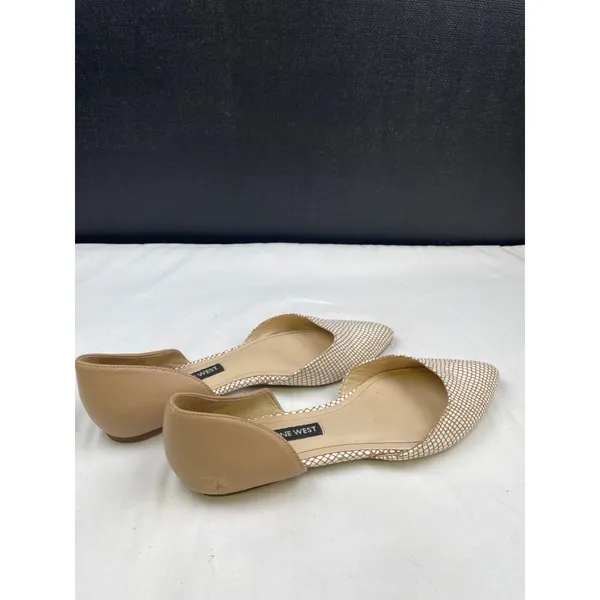Nine West Women's Starship Leather Tan Point Toe Flats/Shoes Size 7.5 SKU 4044 - Image 4