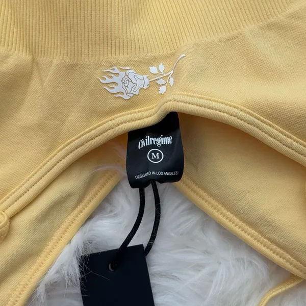 Civil Regime Pastel Yellow Kelly Seamless Bra Size Medium - Image 6