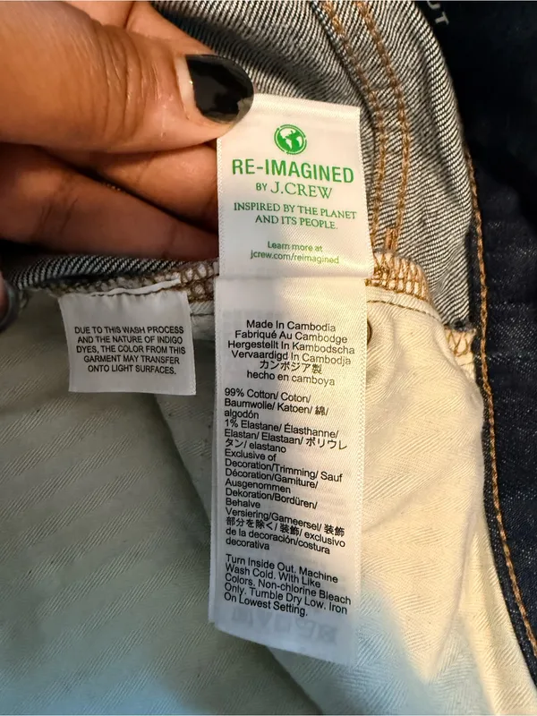 J. Crew Curvy Charley Kickout Cropped Jeans in Rinse Wash, size 33 - Image 6