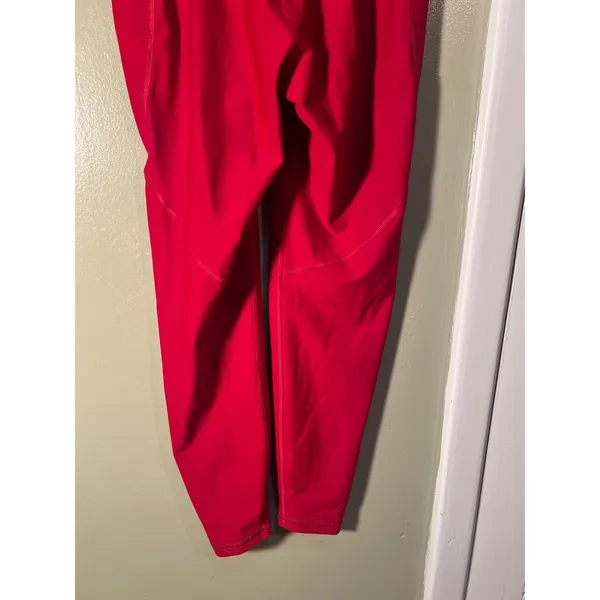 Old Navy Women's Elevate Legging Go Dry Side Pockets Red Active High Rise - Image 9