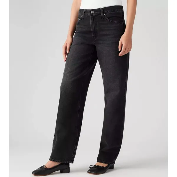 New Levi's 26x30 Premium Baggy Dad Women's Jeans Shrink Up Black - Image 2